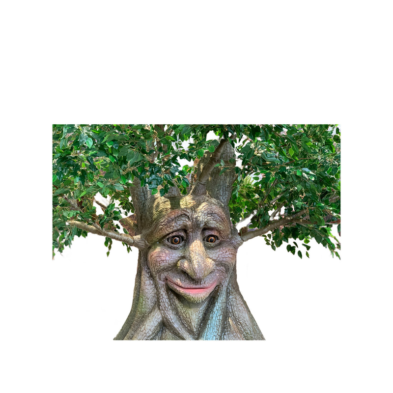 P-AM110-LI 300cm Life-size talking tree with face movement