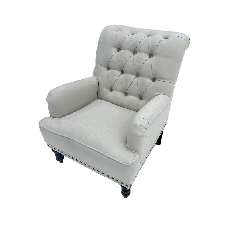 P-AR801-WH Sylvester Arm Chair - White 