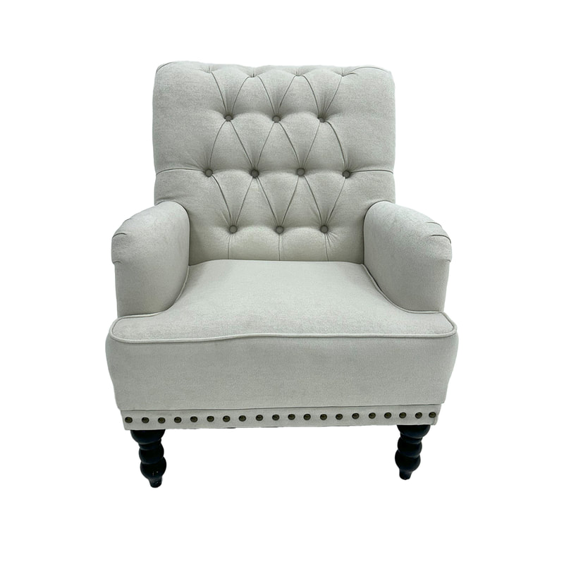 P-AR801-WH Sylvester Arm Chair - White 