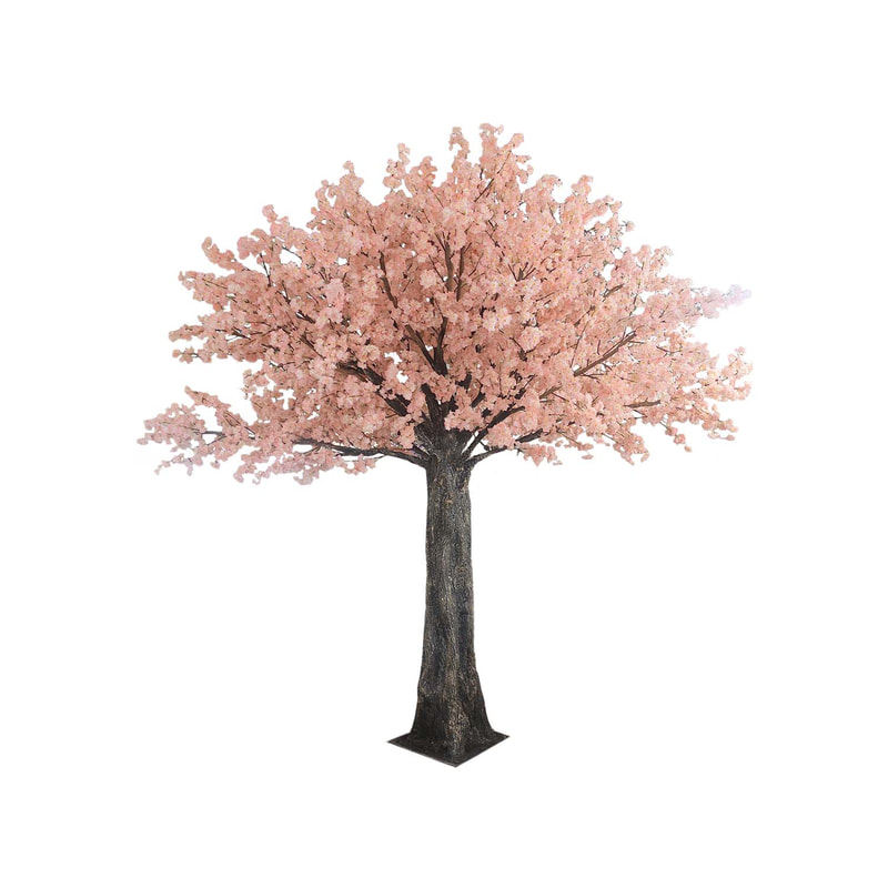 P-AT106-BP 3.4m high artificial Peach tree with blush pink blossoms