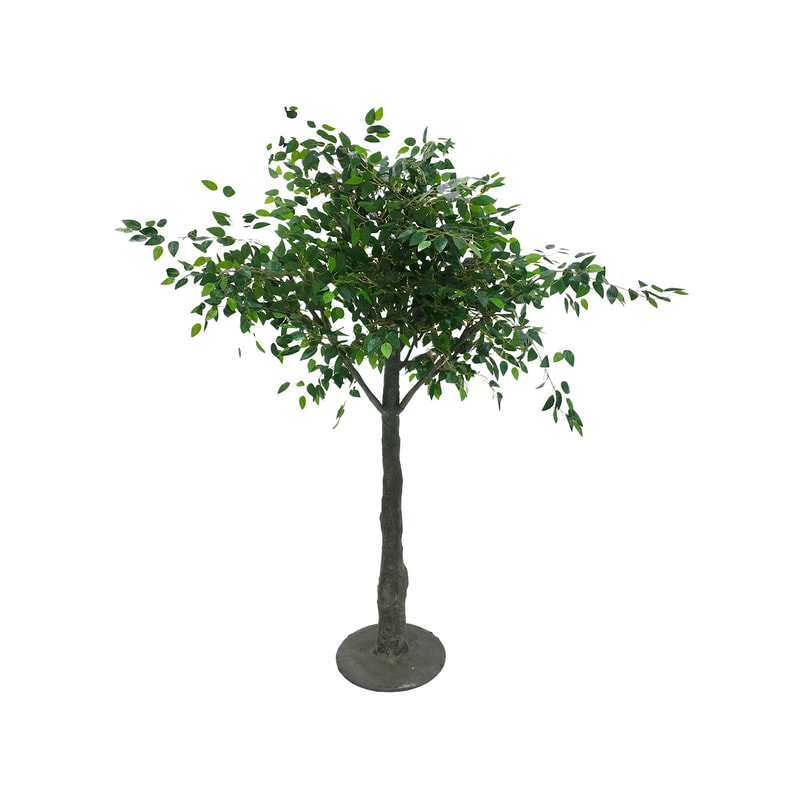 P-AT107-GR 1.8m high artificial Ficus tree with green leaves