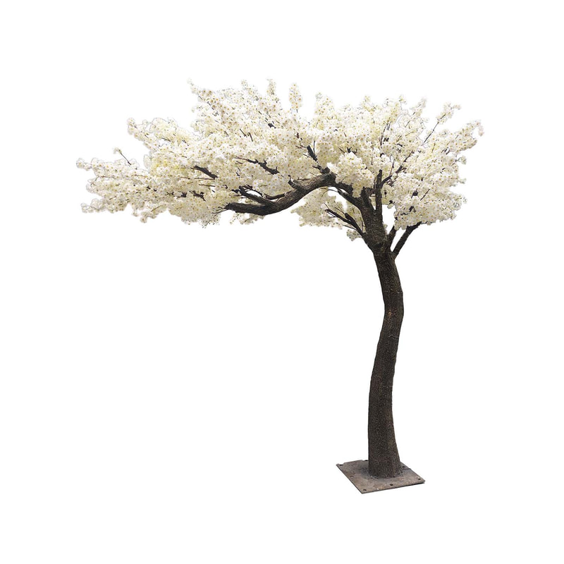 P-AT111-WH 3m high artificial Cherry blossom arch with white blossoms