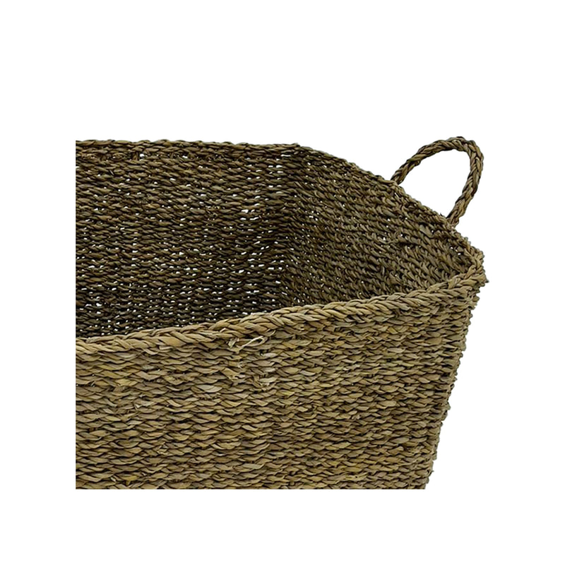 P-BA113-JT 47cm woven square basket with handles