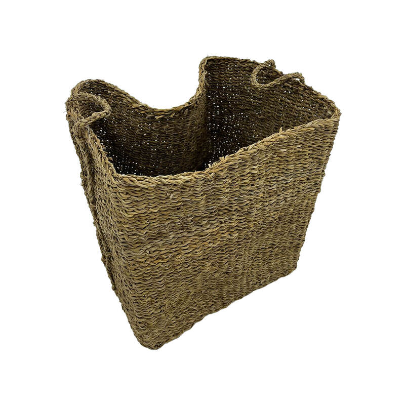 P-BA114-JT 52cm woven square basket with handles