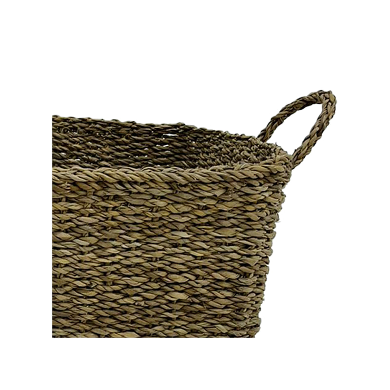 P-BA114-JT 52cm woven square basket with handles