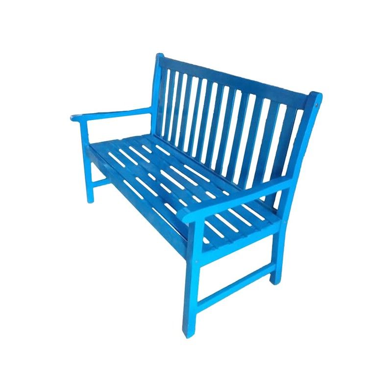 P-BN801-BU 122cm garden bench in mid-blue