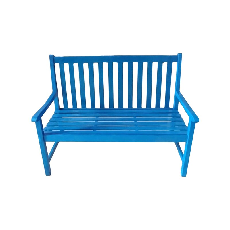 P-BN801-BU 122cm garden bench in mid-blue