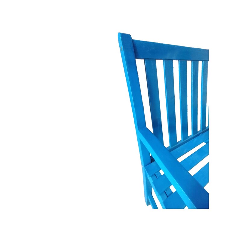 P-BN801-BU 122cm garden bench in mid-blue