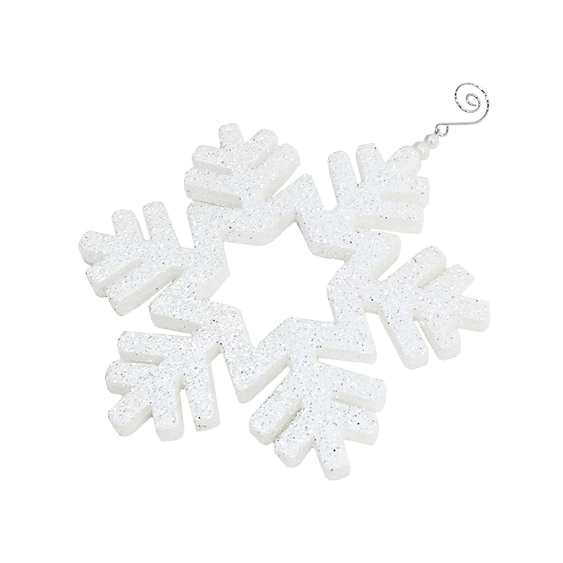 P-CM102-GI 50cm Styrofoam snowflake with silver glitter