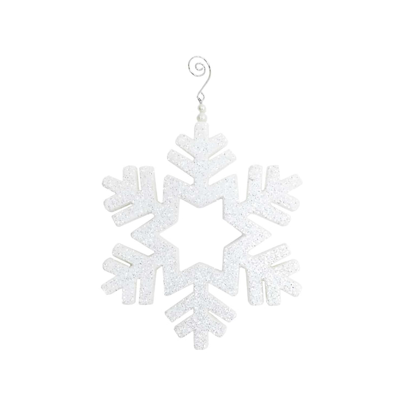 P-CM102-GI 50cm Styrofoam snowflake with silver glitter