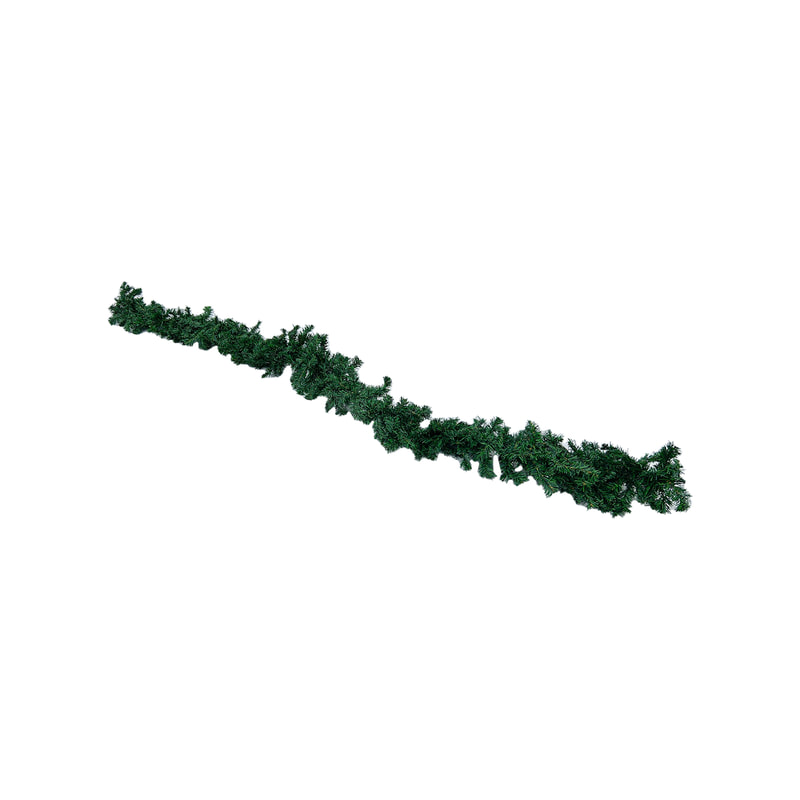 P-CM117-GR 270cm plain green Christmas garland