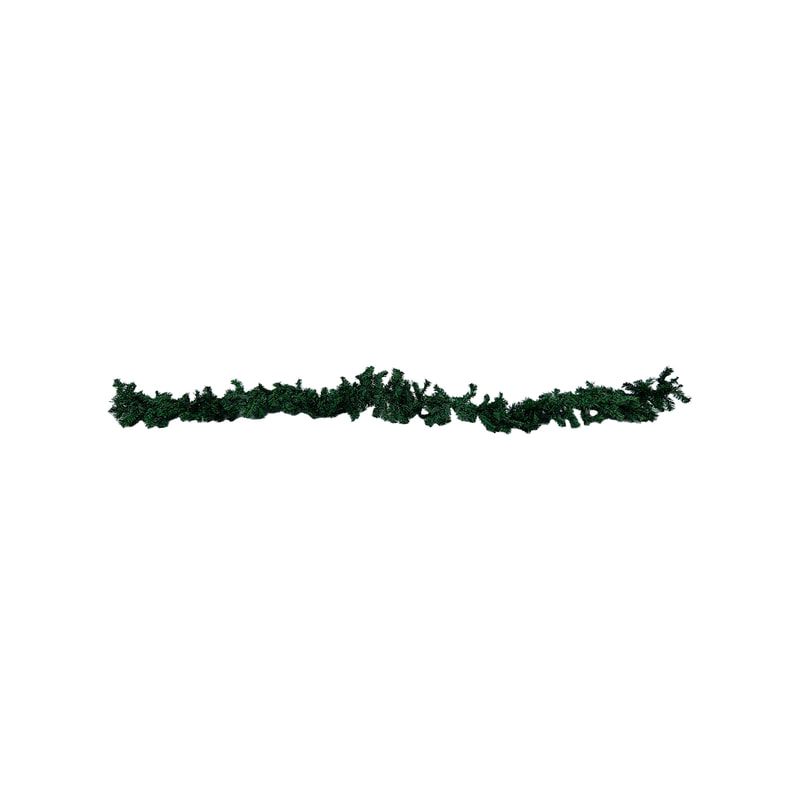 P-CM117-GR 270cm plain green Christmas garland