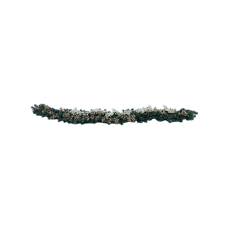 P-CM119-MC 270cm Christmas garland dressed in gold and white berries