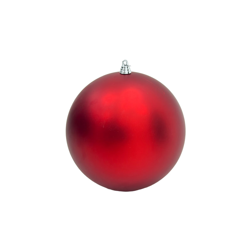 P-CM131-RE 12cm shiny red fire retardant bauble