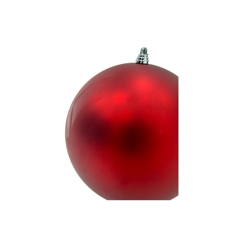 P-CM131-RE 12cm shiny red fire retardant bauble