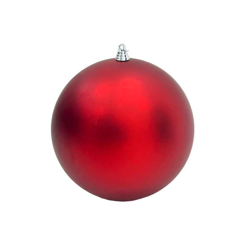 P-CM131-RE 12cm shiny red fire retardant bauble