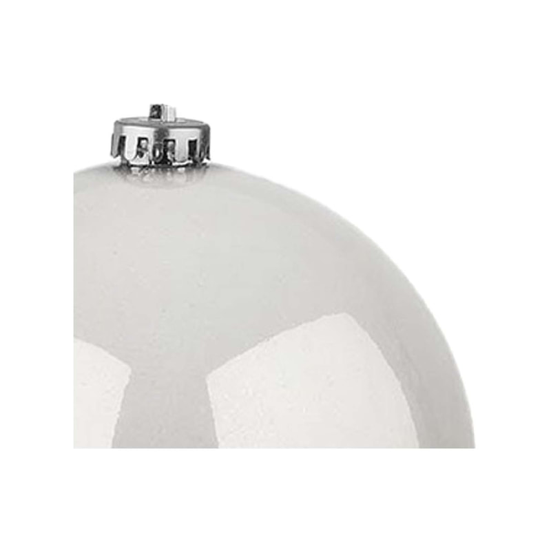 P-CM132-WH 10cm shiny white bauble