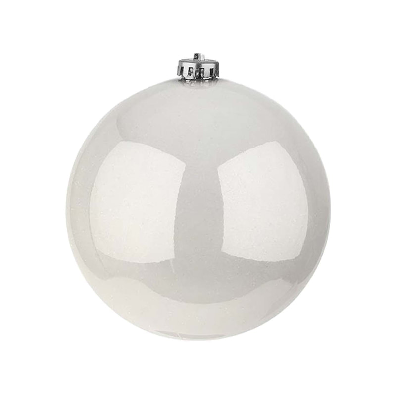 P-CM132-WH 10cm shiny white bauble