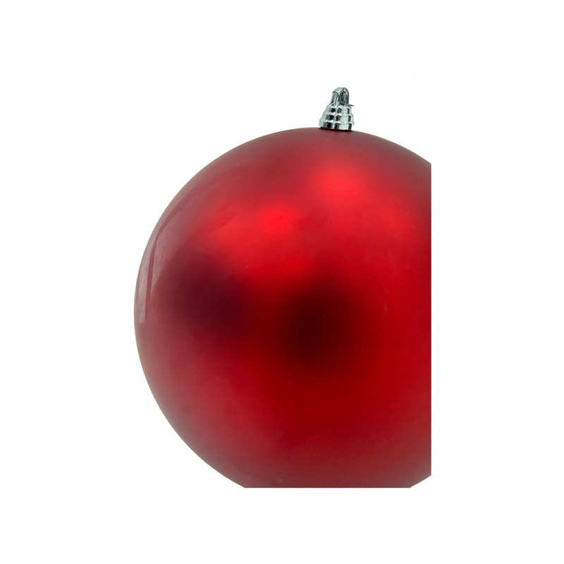 P-CM133-RE 18cm shiny red fire retardant bauble