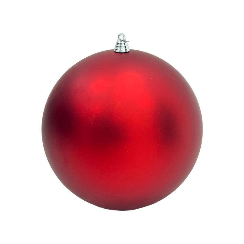 P-CM133-RE 18cm shiny red fire retardant bauble