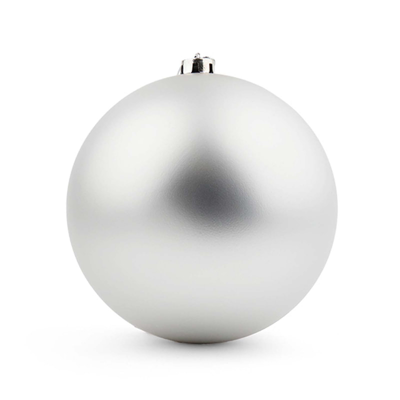 P-CM133-SI 18cm matt silver bauble