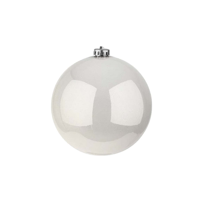 P-CM134-WH 10cm shiny white bauble