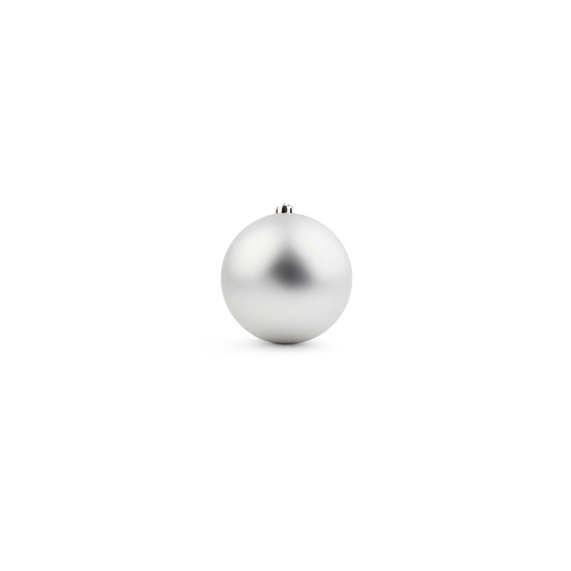 P-CM135-SI 7cm matt silver bauble