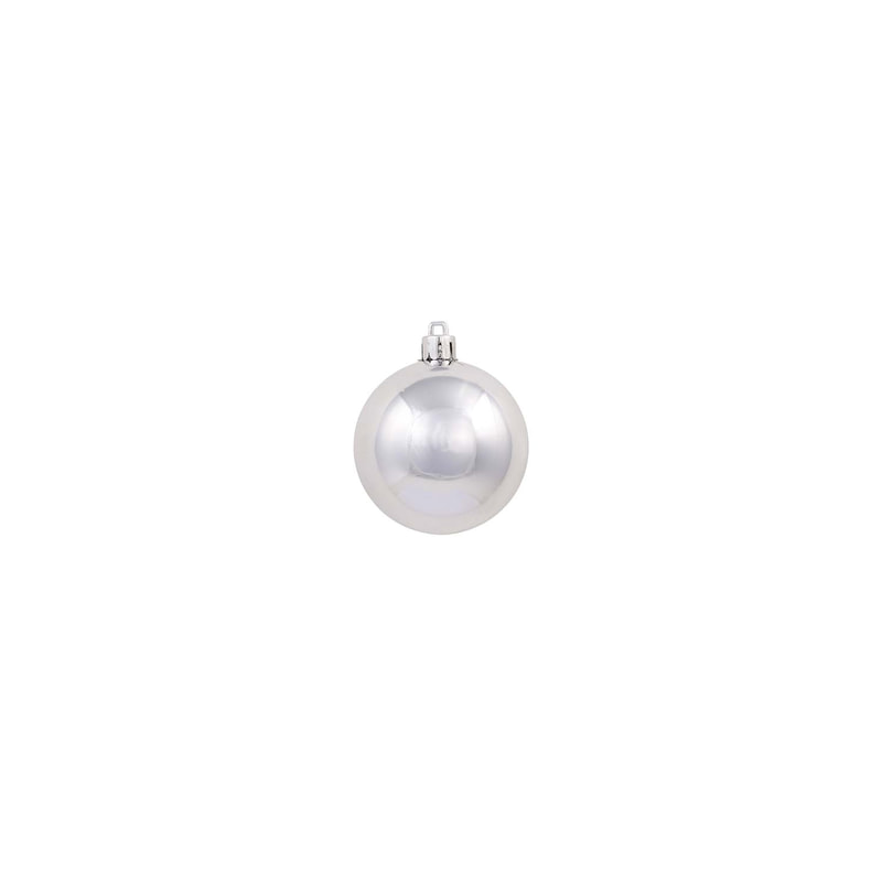 P-CM136-SI 4cm shiny silver bauble