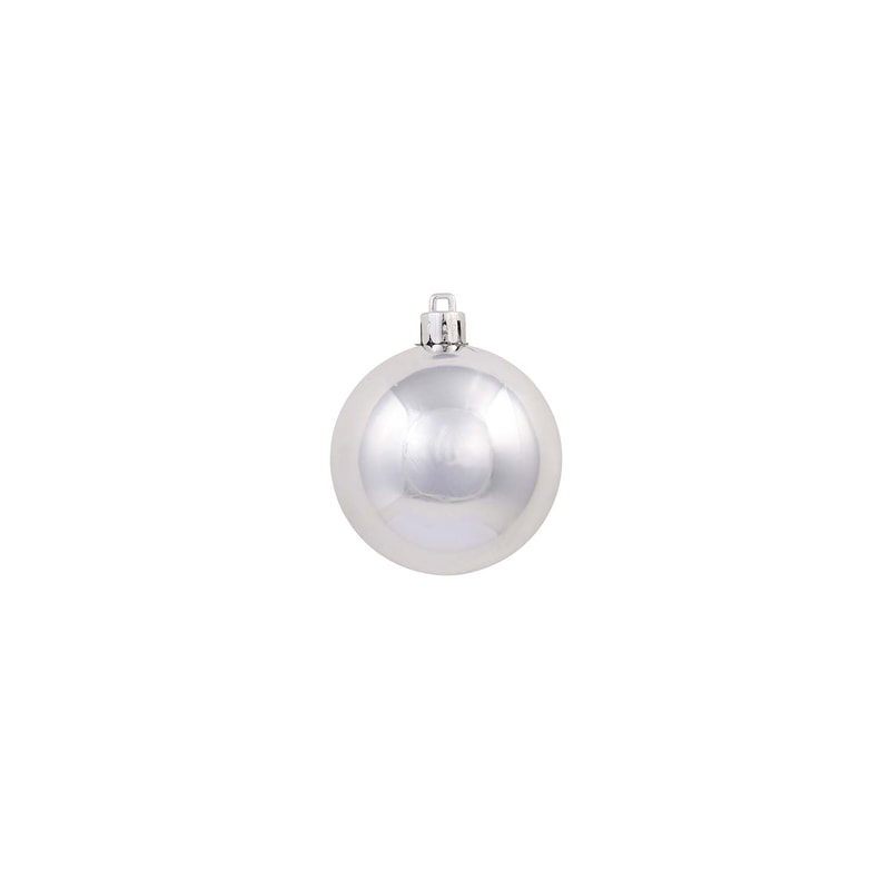P-CM138-SI 7cm shiny silver bauble
