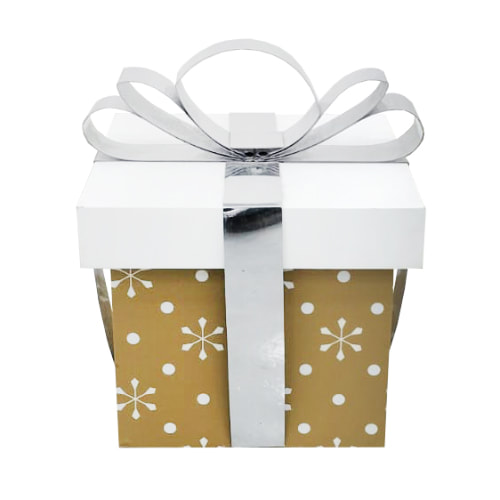 P-CM142-MC Type 1 50cm gift box with ribbon and customizable wrapping paper