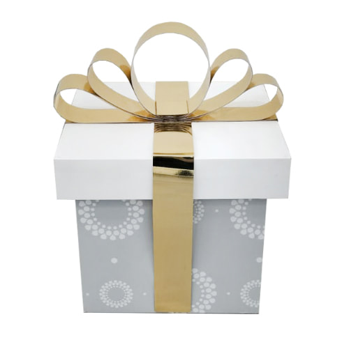 P-CM143-MC Type 1 70cm gift box with ribbon and customizable wrapping paper