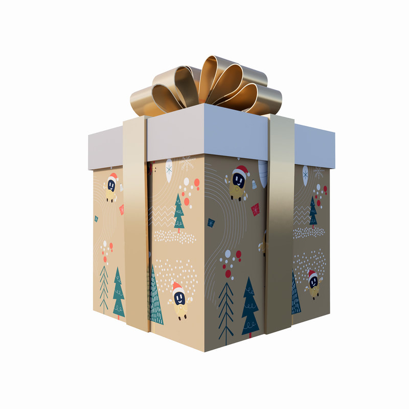 P-CM148-MC Type 1 180cm gift box with ribbon and customizable wrapping paper