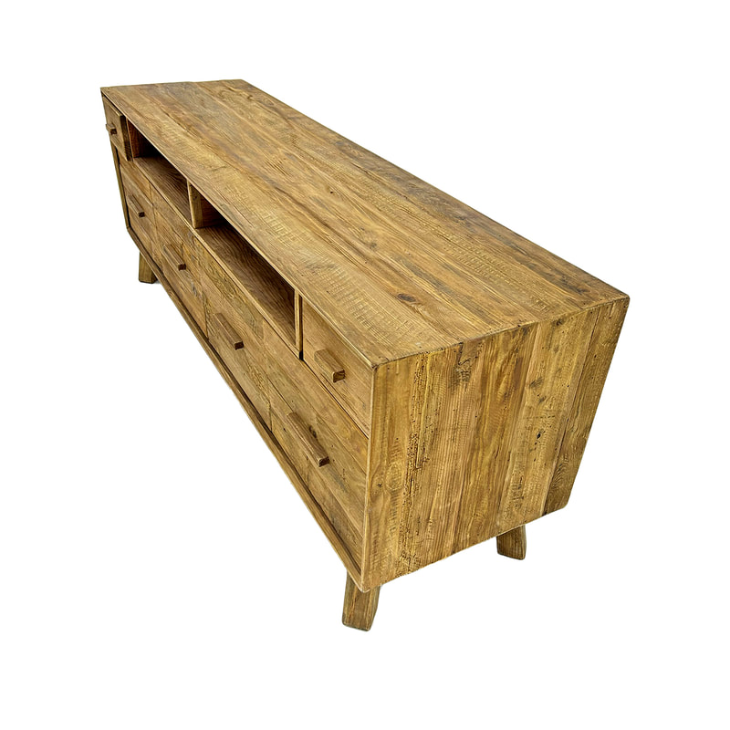 P-CN802-NW Montana natural wood console table