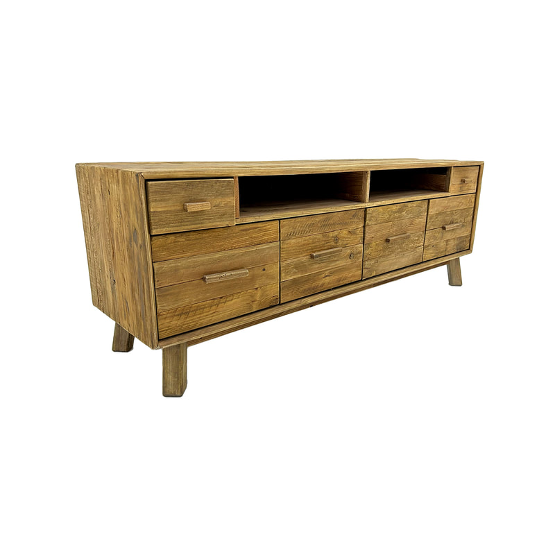 P-CN802-NW Montana natural wood console table