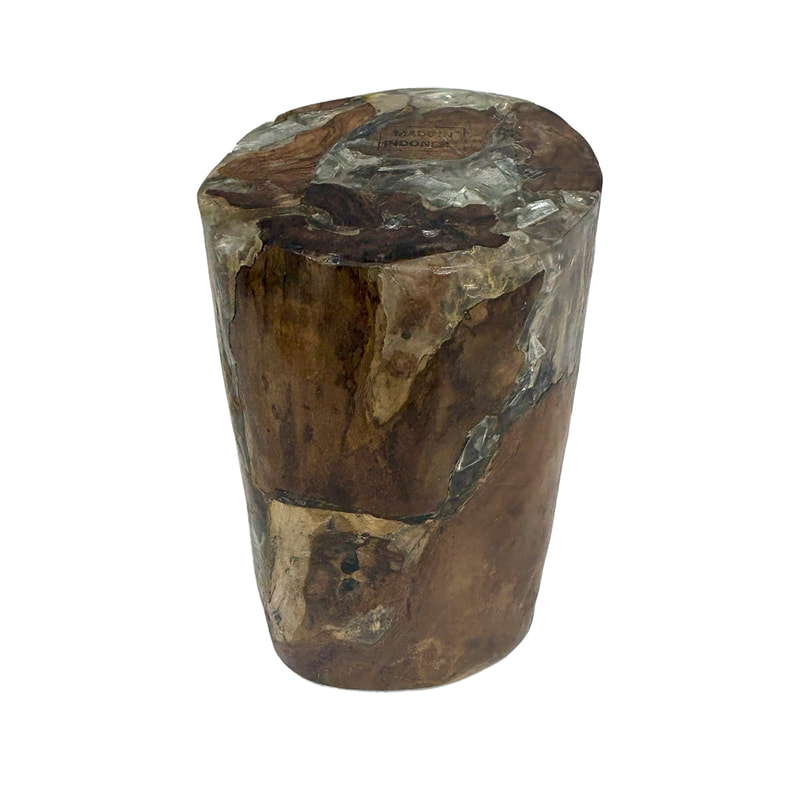 P-CS802-NW Albus polished dark wooden side table