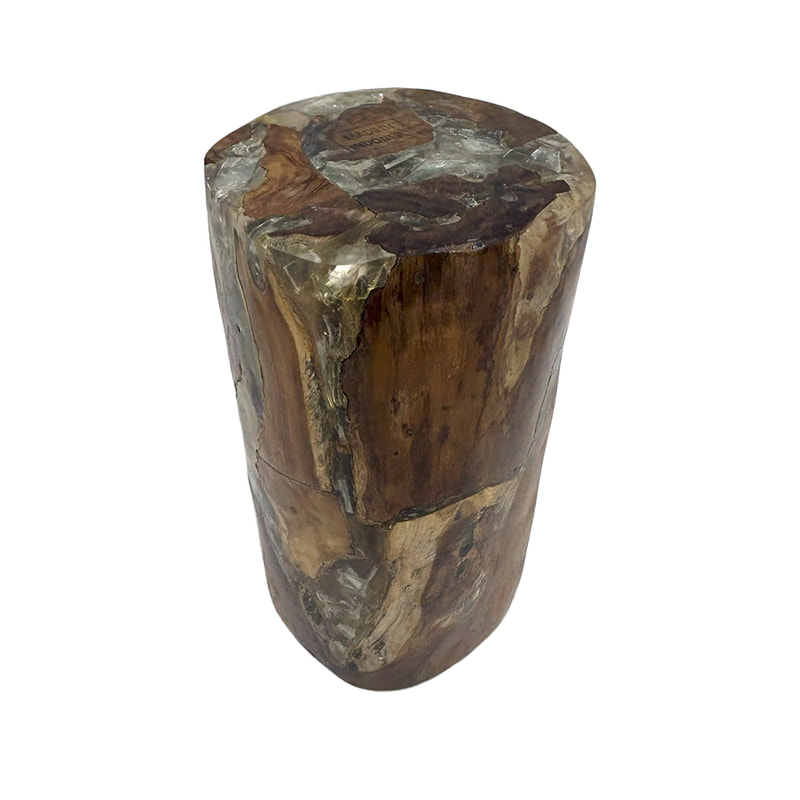 P-CS802-NW Albus polished dark wooden side table