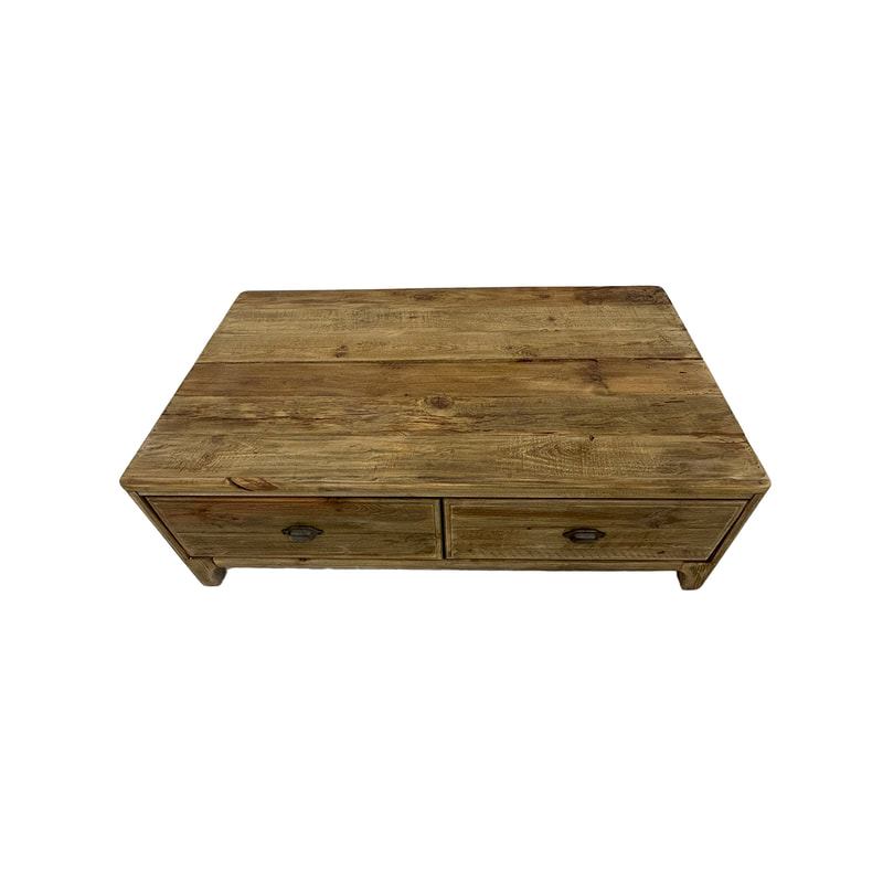 P-CT802-NW Montana natural wood coffee table with drawers