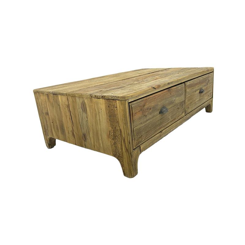 P-CT802-NW Montana natural wood coffee table with drawers