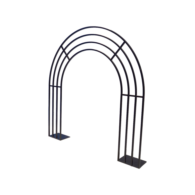 P-DA102-BL 220cm type 2 arch in metal with black semi-gloss finish