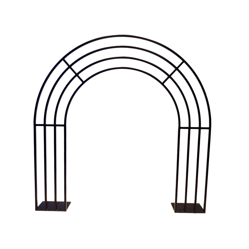 P-DA102-BL 220cm type 2 arch in metal with black semi-gloss finish