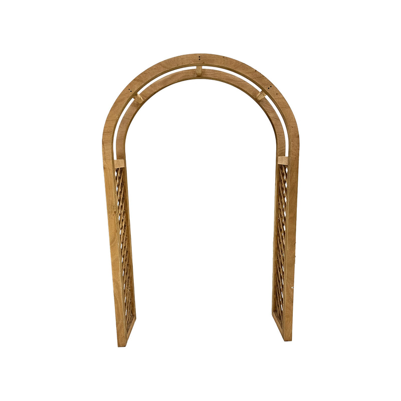 P-DA104-NW Type 4 decorative arch with trellis wood