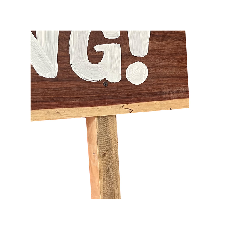 P-DG103-NW Type 2 wooden sign, Warning