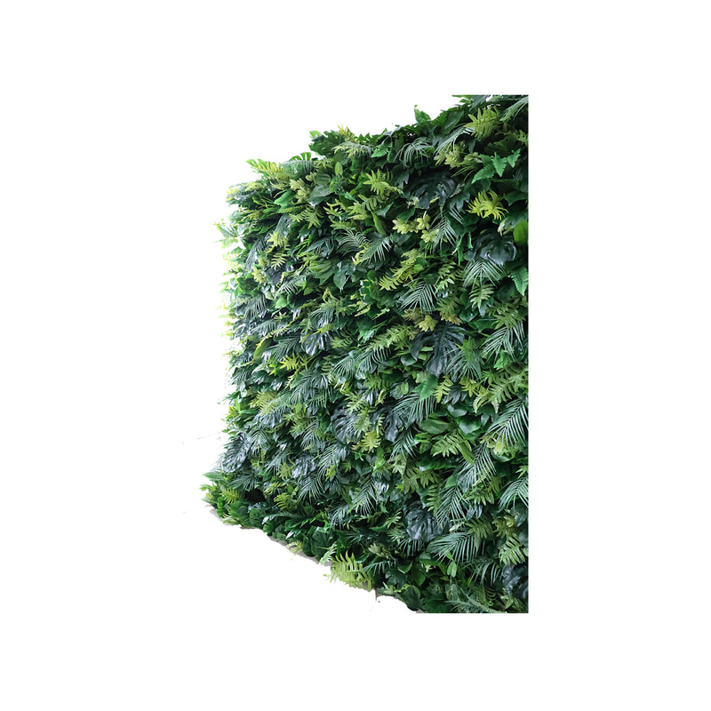 P-DP201-GR Foliage wall with jungle style tropical plants