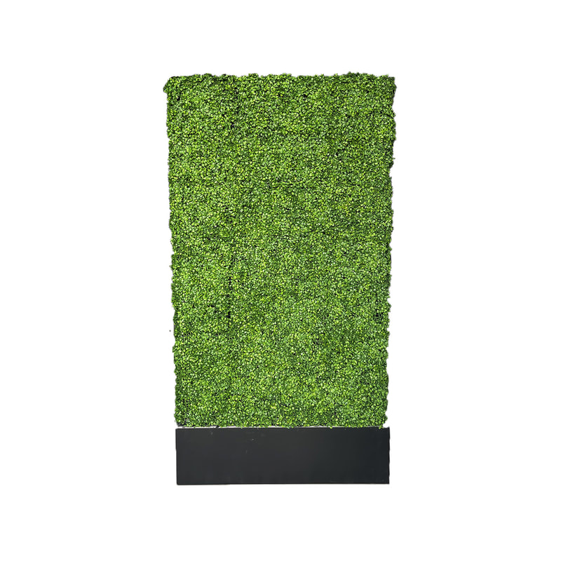 P-DP250-GR Tall box hedge panel with black ballasted base unit