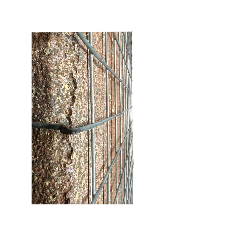 P-DP321-LI Type 1 200cm faux rock wall in wire mesh