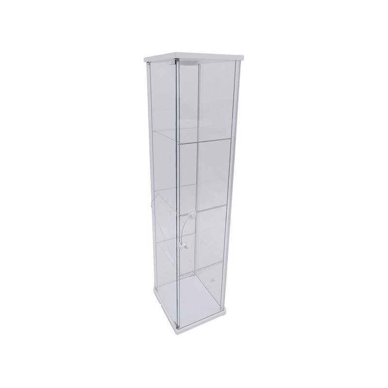 P-DS802-CL 165cm glass 4 tier display cabinet