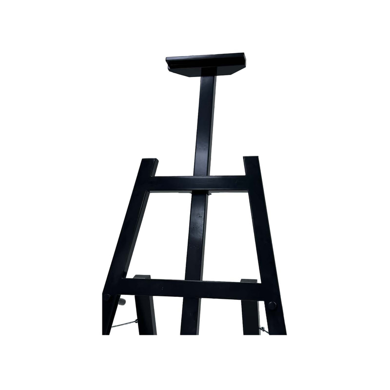 P-ES102-BL 186cm type 2 adjustable wooden easel in black 