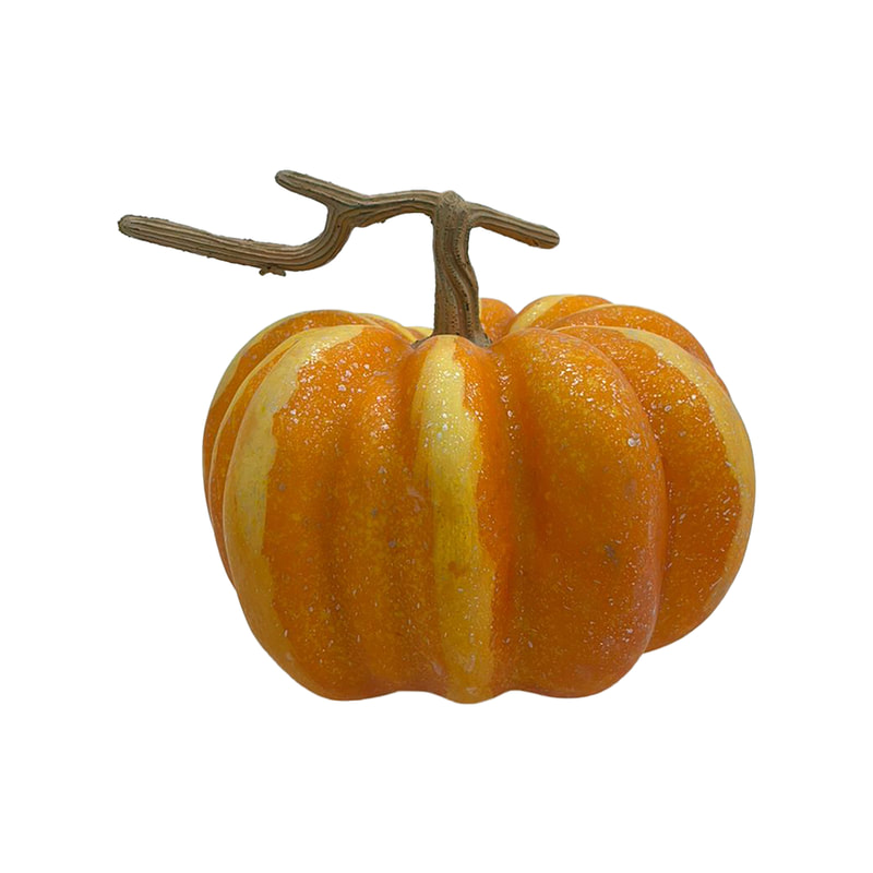 P-FA112-OR 15cm pumpkin with stalk