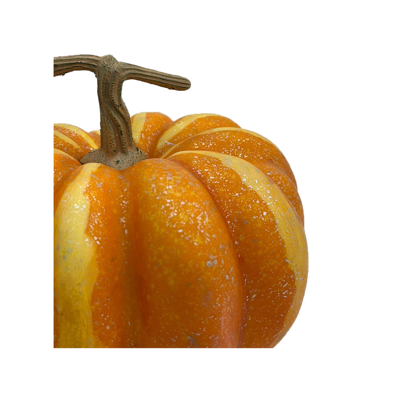 P-FA112-OR 15cm pumpkin with stalk