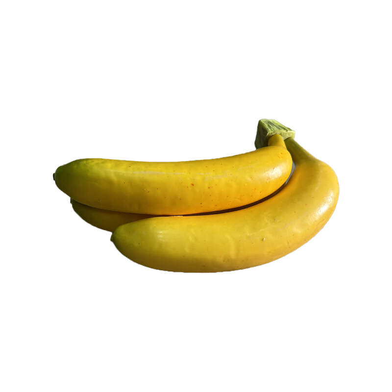 P-FA123-YL 20cm banana bunch of three
